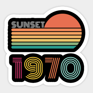 Sunset Retro Vintage 1970 Sticker